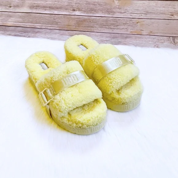 UGG Fluffita Platform Slides In Margarita - Picture 5 of 7